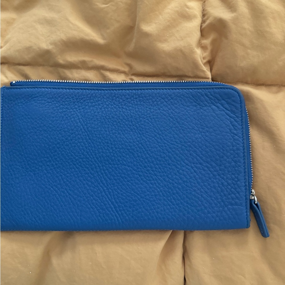 Mark & Graham Vibrant Blue Leather large wallet